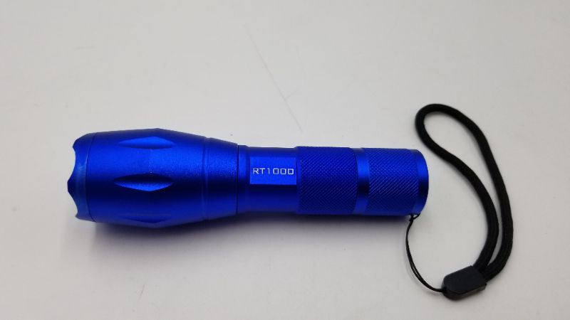 Photo 1 of BLUE TACTICAL FLASHLIGHT WITH ZOOM FEATURE NEW 