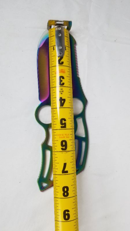 Photo 2 of 2 PACK OIL SLICK THROWING KNIVES 1 WITH GUT HOOK OTHE HAS SAW TEETH NEW