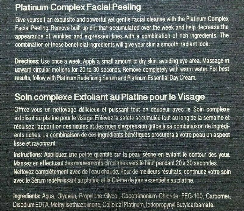 Photo 4 of PLATINUM FACIAL PEEL REMOVES BUILD UP FROM DEEP IN THE SKIN COMBATING WRINKLES AND EXPRESSION LINES NEW 
