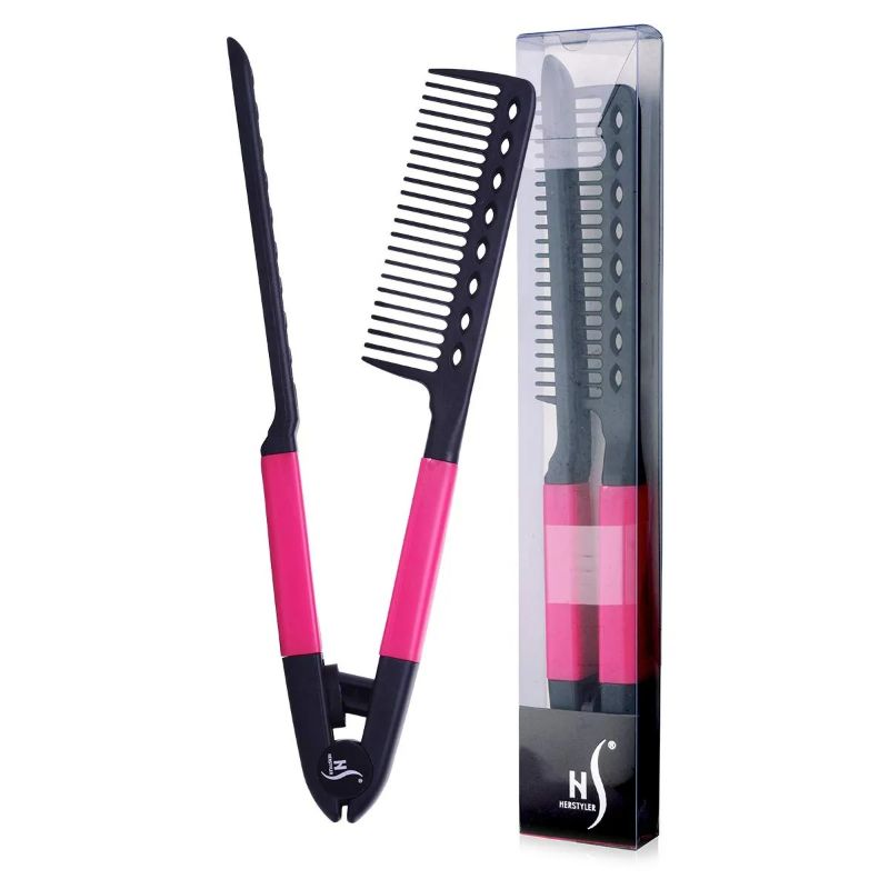Photo 1 of PINK HEAT RESISTANT FLAT ITON COMB WITH GRIP NEW 