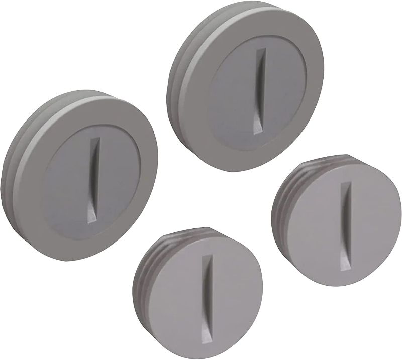 Photo 1 of BELL PCP47550GY Weatherproof Nonmetallic Closure Plug Assortment 1/2 in and Two 3/4 in, 4-Pack, White