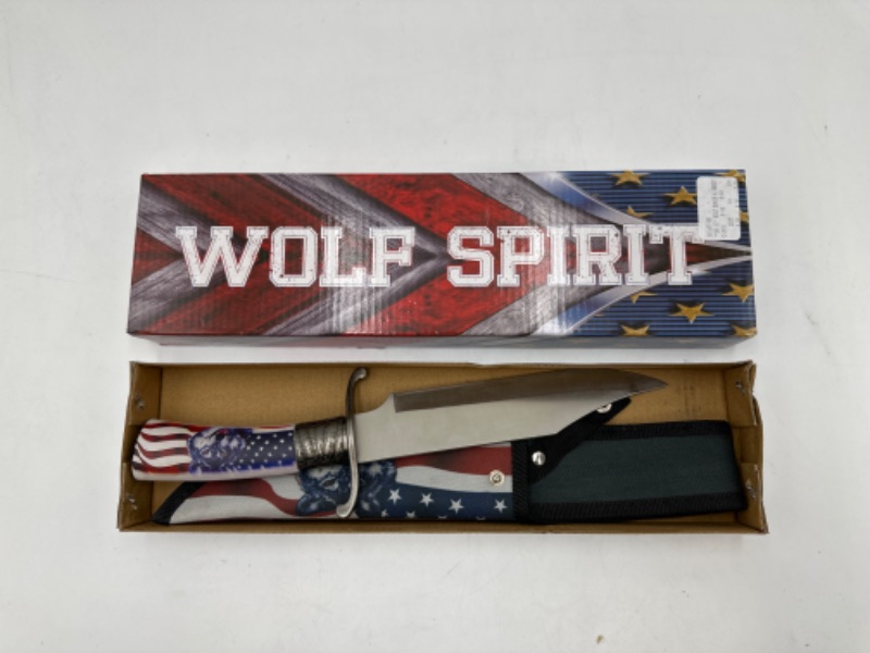 Photo 2 of 12 INCH WOLF BOWIE & SHEATH NEW