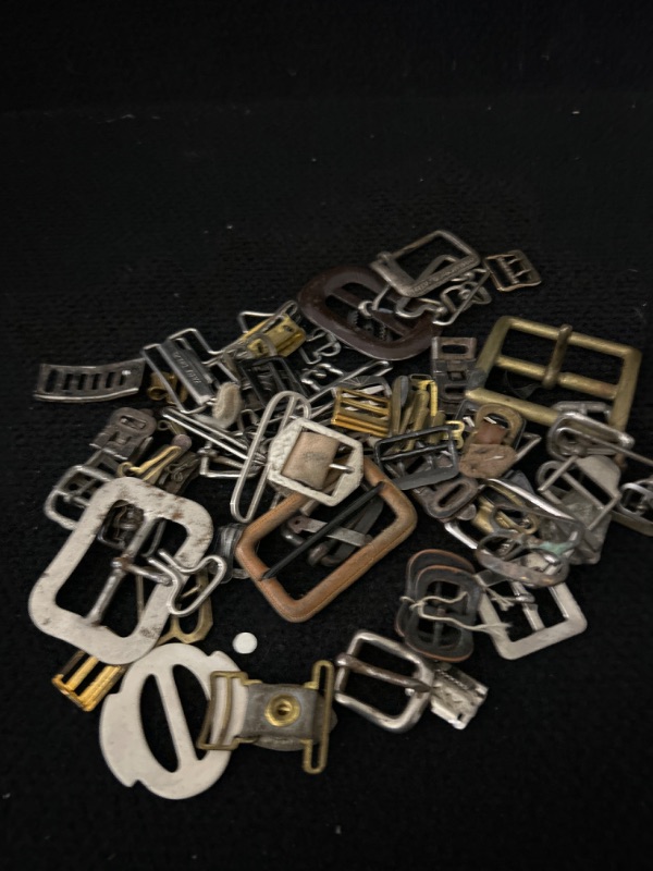 Photo 1 of lot of vintages buckles some look like for overalls 