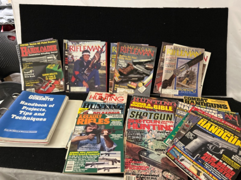 Photo 1 of 25 magazines about guns plus binder from American gunsmith with magazines inside