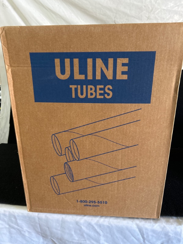 Photo 1 of New case of 50 Uline S-2638 Kraft 2 inch x 18 inch poster mailing tubes 