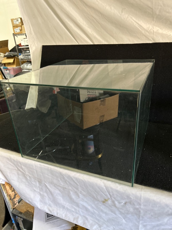 Photo 1 of Heavy glass 5 sided case/box was used as store display in design center measures 19 x 19 x 13 inches tall very nice condition a little dusty from warehouse