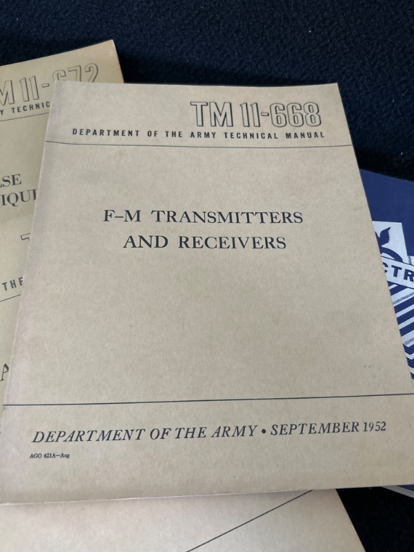 Photo 2 of Lot of 5 vintage 1950's Army Navy manuals FM transmitters transistors pulse and fluid power