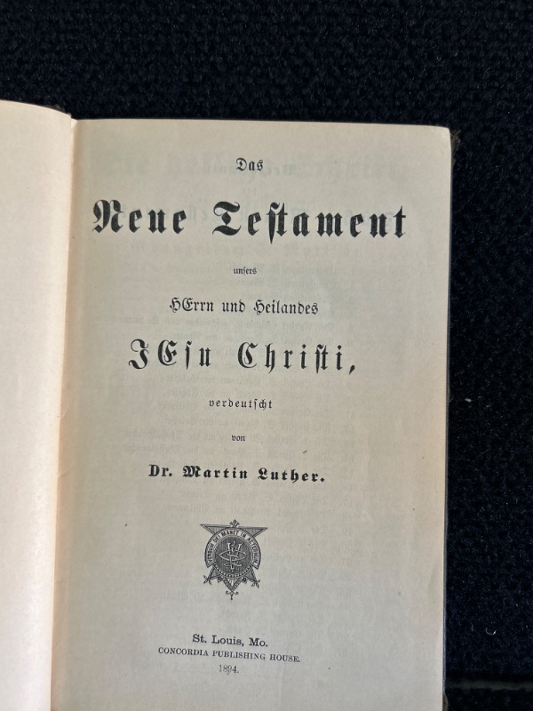 Photo 1 of 1894 Martin Luther German Bible published in St Louis 