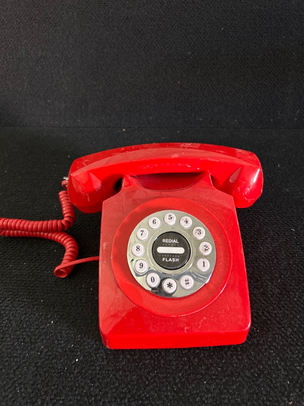 Photo 1 of Red desk phone 