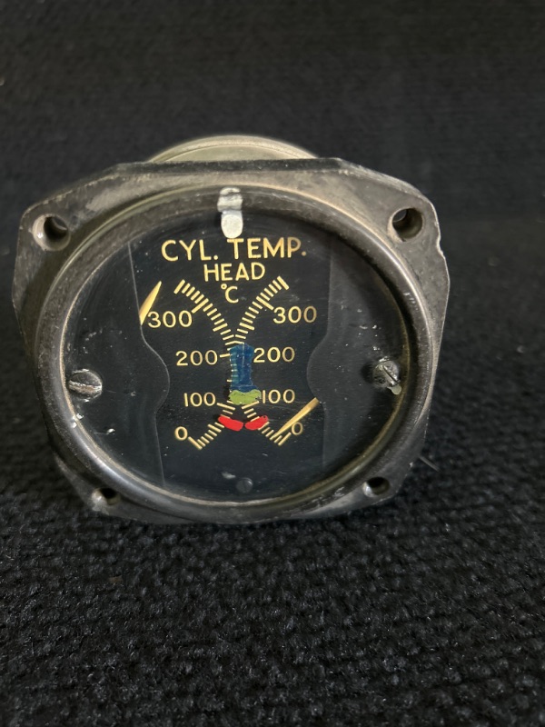 Photo 1 of Vintage airplane gauge dual cylinder head temp Weston 