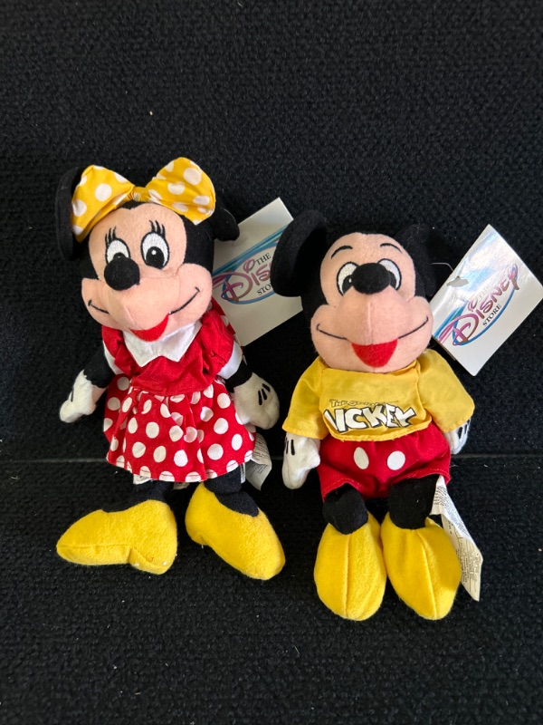 Photo 1 of Disney store new with tags Minnie and Mickey appx 8 inches tall 