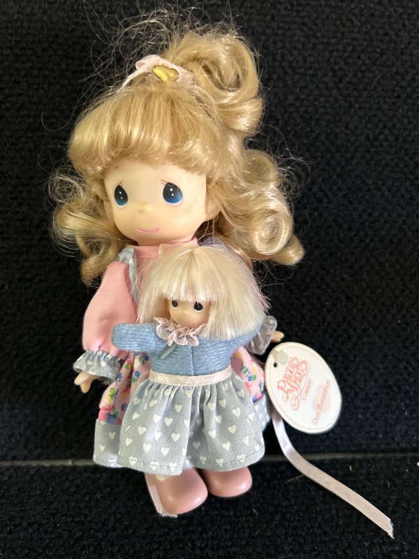 Photo 1 of Precious Moments glass doll with doll 7 inches tall