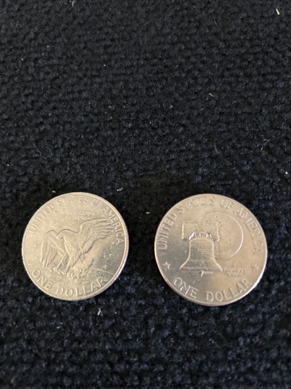 Photo 2 of Two Used Ike dollars 1971 and 1976 