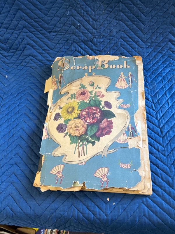 Photo 1 of Vintage scrapbook 1939 full of greeting cards book is coming apart lots and lots of cards 