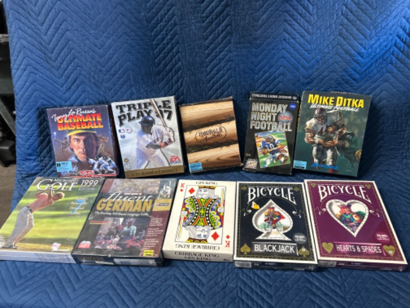 Photo 1 of 10 Vintage computer games from the 1990's football baseball sports