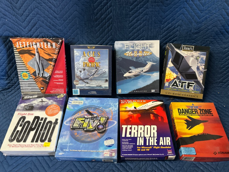 Photo 1 of 8 Vintage computer games 1990's Flight simulator