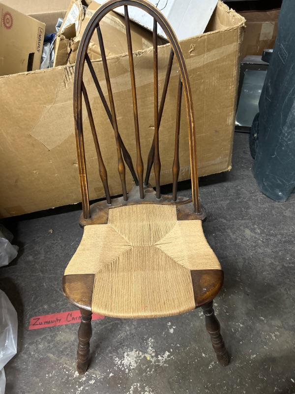 Photo 1 of Vintage wooden cane bottom chair very unique 