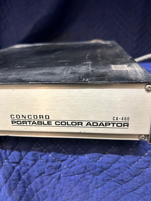 Photo 2 of Concord CA-460 portable color adapter  untested dusty as found 