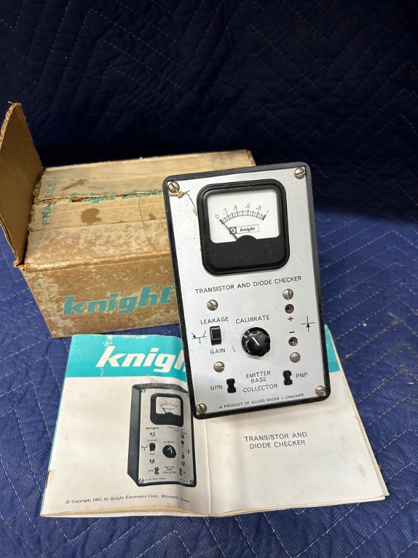 Photo 1 of Knight Diode checker and manual untested dusty as found 