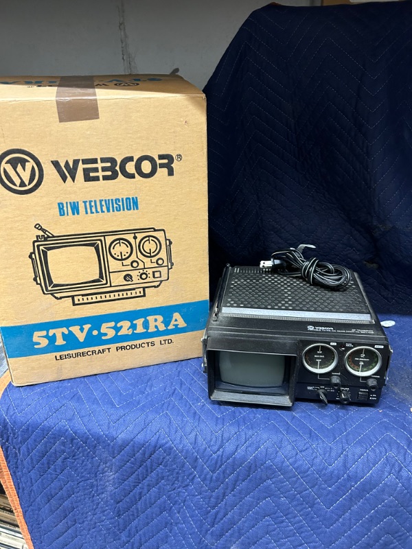 Photo 1 of Vintage Webcor portable tv radio in box untested dusty as found 