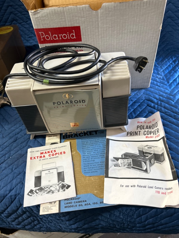 Photo 1 of Vintage Polaroid print copier 2401 in original box 