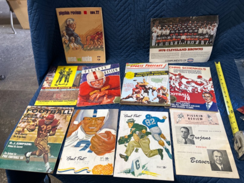 Photo 1 of Vintage college football programs and magazines dating from 1940's to 1970's 