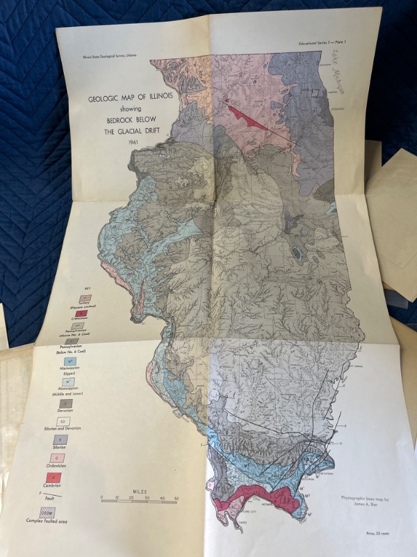 Photo 2 of Appx. 20 vintage Geological maps Kentucky Iowa Minnesota and India some are dated 1914 