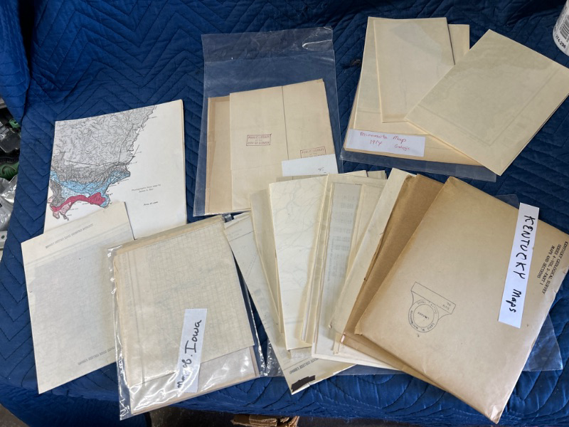 Photo 1 of Appx. 20 vintage Geological maps Kentucky Iowa Minnesota and India some are dated 1914 