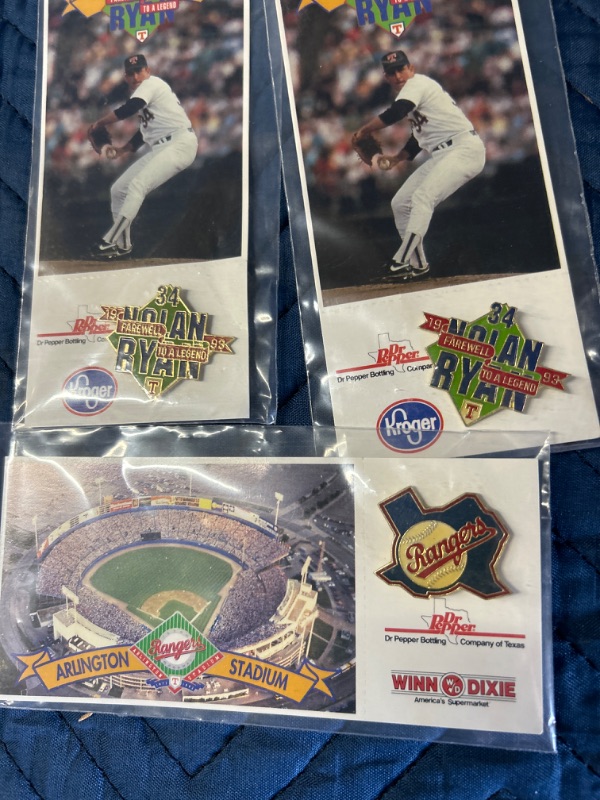 Photo 3 of Nolan Ryan Texas Rangers limited edition pins 