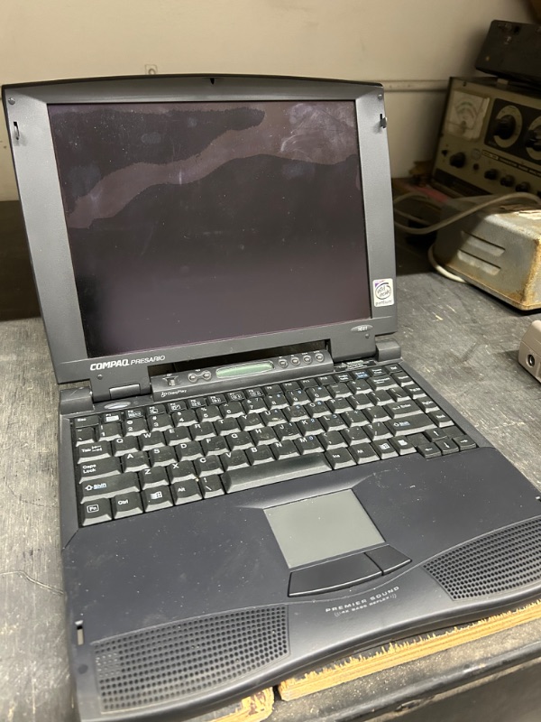 Photo 1 of Vintage Compaq Presario 1611 Laptop broken screen untested no cords 