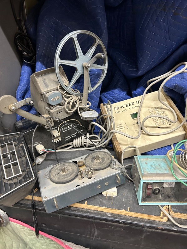 Photo 1 of Lot of items includes satellite trackers 220v solder gun film viewer all untested 