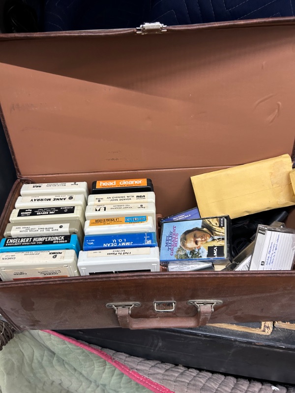 Photo 1 of 8 track and cassette tapes in case untested 