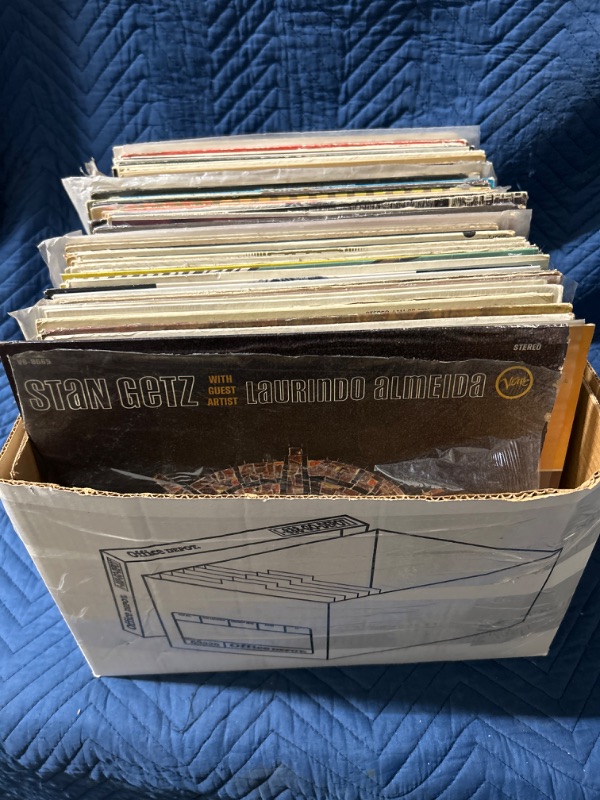 Photo 1 of box of records 