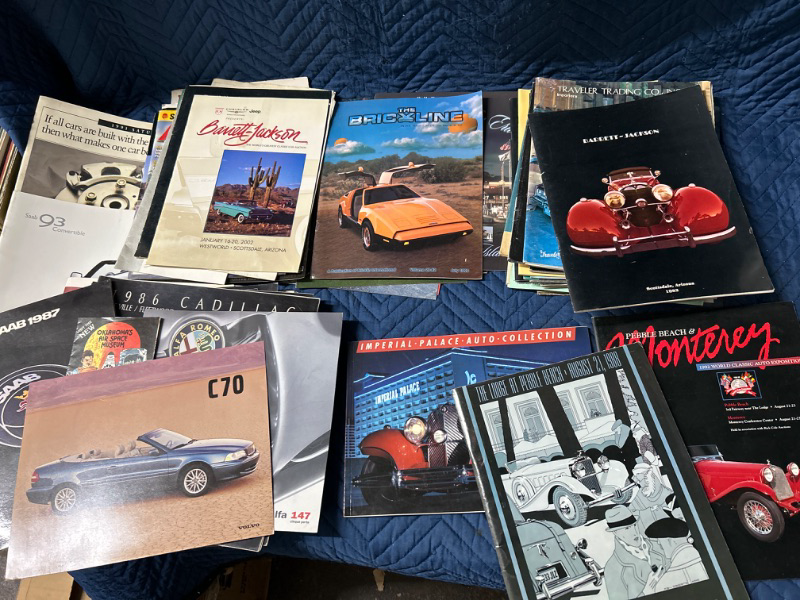 Photo 1 of Large lot of Vintage car brochures and auction catalogs Barrett Jackson Kruse Pebble Beach 