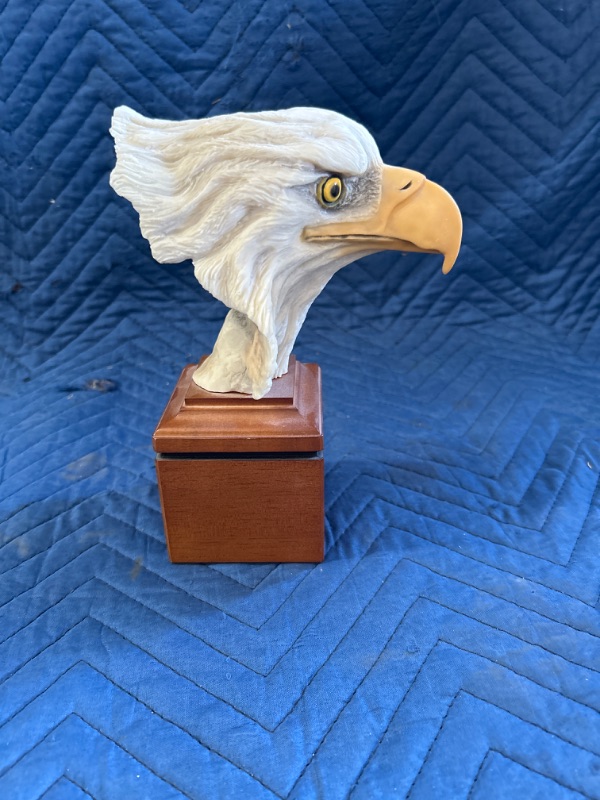 Photo 2 of Mill Creek Studios Eagle head sculpture by Denny Edwards 8 inches tall