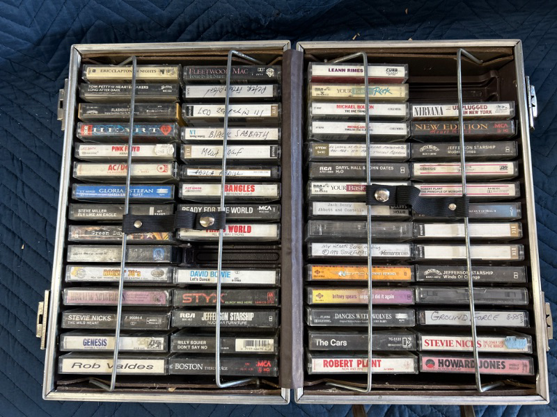 Photo 1 of Lot of Vintage cassettes in carrying case 