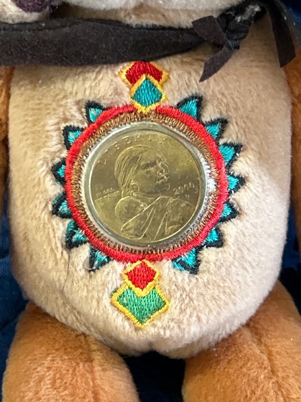 Photo 2 of Sacagawea and Pomp Dollar Bear with dollar 