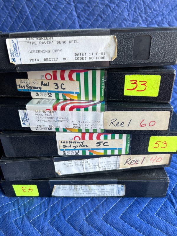 Photo 3 of Lot of oversize TV Broadcast videocassettes(not VHS) from the 1980's some are from Old Las Vegas show Les Sorcery from Magician Johnny Thompson estate 