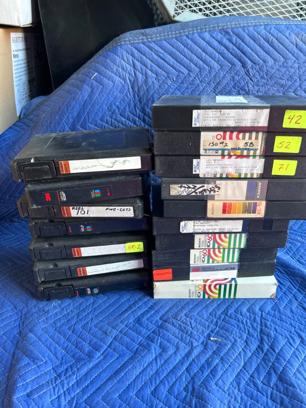 Photo 1 of Lot of oversize TV Broadcast videocassettes(not VHS) from the 1980's some are from Old Las Vegas show Les Sorcery from Magician Johnny Thompson estate 