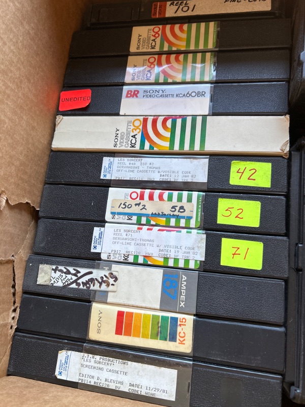 Photo 3 of Lot of oversize TV Broadcast videocassettes(not VHS) from the 1980's some are from Old Las Vegas show Les Sorcery from Magician Johnny Thompson estate 