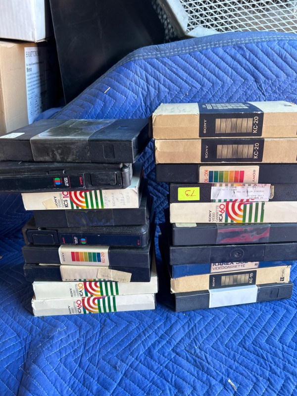 Photo 1 of Lot of oversize TV Broadcast videocassettes(not VHS) from the 1980's some are from Old Las Vegas show Les Sorcery from Magician Johnny Thompson estate 