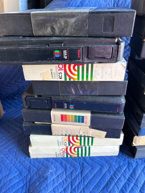 Photo 3 of Lot of oversize TV Broadcast videocassettes(not VHS) from the 1980's some are from Old Las Vegas show Les Sorcery from Magician Johnny Thompson estate 