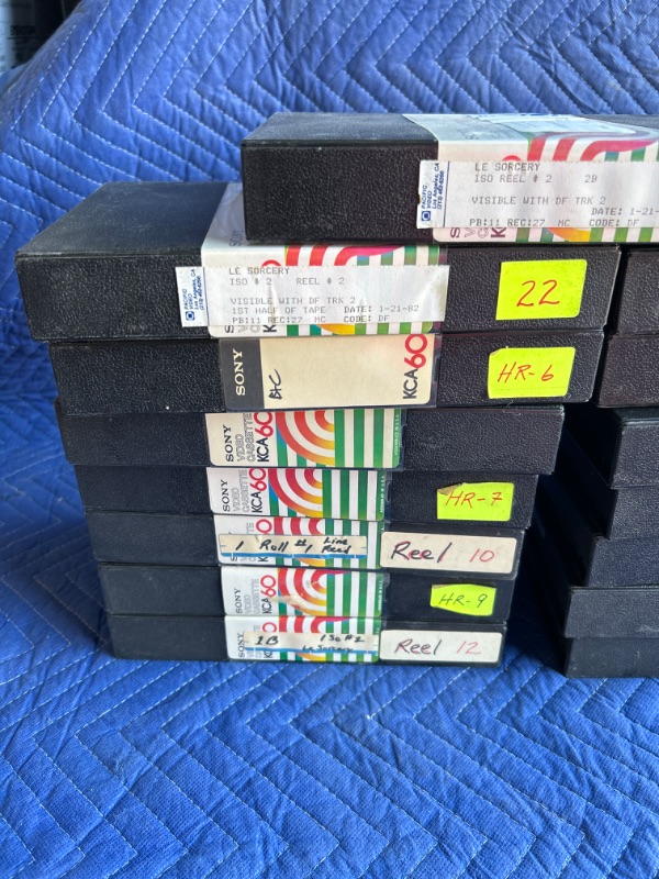 Photo 3 of Lot of oversize TV Broadcast videocassettes(not VHS) from the 1980's some are from Old Las Vegas show Les Sorcery from Magician Johnny Thompson estate 