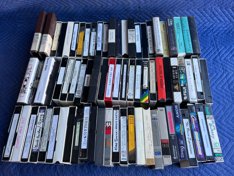 Photo 1 of Lot of Home or studio made VHS tapes Of magicians  from the 1980's some are from Old Las Vegas show Les Sorcery from Magician Johnny Thompson estate 