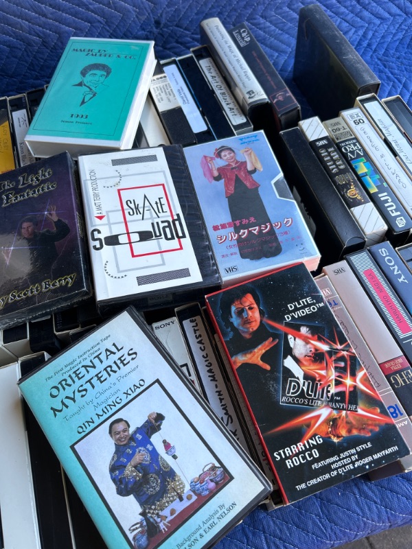 Photo 3 of Lot of Home or studio made VHS tapes Of magicians  from the 1980's some are from Old Las Vegas show Les Sorcery from Magician Johnny Thompson estate 