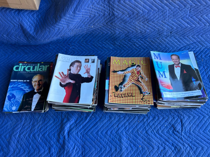 Photo 1 of Large Lot of Magic, Mum, Magic Circular and Genii Magazines  from Magician Johnny Thompson estate 