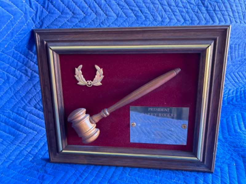 Photo 1 of Framed Judges gavel trophy from Jaycees 