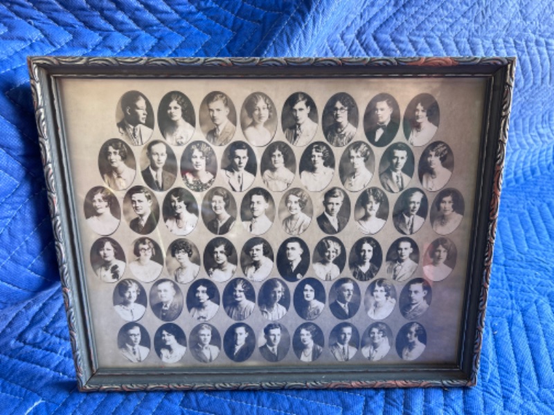 Photo 1 of Antique Framed class photo measures 14.5 x 11.5 inches 