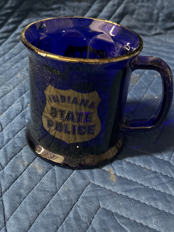 Photo 1 of Indiana State police blue coffee mug