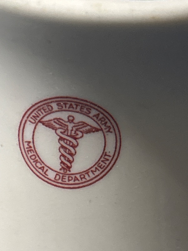 Photo 1 of Vintage United States Army medical Department pitcher 